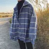 Männer Hiphop Stil Plaid Wolle Mantel Streetwear Windjacke Harajuku Fashions Übergroßen Vintage Blends Jacken Mäntel