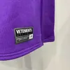 3D Pianka drukarnia Wetrukcje Krótkie kobiety bawełniane fioletowe Vetements