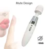 NXY Vibrators Vibrador Para Mujer, Con Pantalla LCD, Masajeador Corporal Femenino, Potente Varita Mgica, Estimulador del Cltoris, Palo Av Grande, 220414