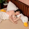 Super miękki bawełniany wypchany gęsi przytula dla zwierząt dziecko towarzyszące lalkom Pluszowe komfort urocza poduszka nordycka dekoracje domu J220704