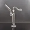 Novo narguilé mini bongo queimador de óleo de vidro com base grossa reciclador cachimbo de água 10mm bong ashcahtcher feminino com potes de óleo de vidro