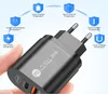 20W Wall Charger PD Rápido Carregamento Rápido USB Tipo C USB-C Plugue-nos Adaptador UE Carregadores de telefone para smartphone Samsung S22 S21 S20 Huawei Xiaomi