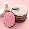 Herbruikbare handdoek zachte make -up remover kussens microvezel make -up verwijderen wip katoenen ananan ananas ronde cosmetische puff luie gezicht reinigingsgereedschap