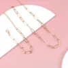 Ohrringe Halskette Das Vertragsfeier -Kettenarmband Sets für Frauen Mädchen Einfache Schlüsselbein CHOKER FODEMUDE JUMEN GEVENTSEARRINGEN
