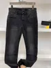 Neue High-End-Jeanshose für Herren in Dunkelgrau im Designer-Stil mit lässiger Waschung