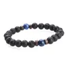 Bracelet de perles en pierre de lune naturelle pour hommes, Bracelet de bouddha tibétain, chakra, diffuseur de pierre de lave, bijoux cadeau GC1053