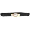 Ceintures Mode Femmes PU Noir Blanc Décoration Stretch Ceinture Mince Ceinture Élastique Pour Dames Robe Cinturon Mujer 5 CouleursCeintures Enek22