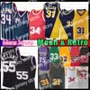 Yeni Hakeem Olajuwon Reggie Miller Jason Williams Mesh Basketbol Forması Retro Formalar 34 31 55