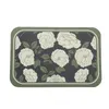 Retro Hand painted Leather Table Mat European Placemat Waterproof Oil Proof Small Heat Insulation Plate Bowl Pad 220627