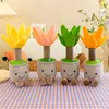 New simulation green succulent doll plush ornaments living room fun potted plant toy doll