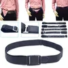 Bälten justerbar skjorta hållare män kvinnor elastiska förblir svart icke-slip rynka förebyggande midjeband tucked intervjubälten fred22