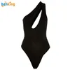 ehanking ladies Summer Ovanolers Body Waist Femme One Sholdled Bodycon Bodysuitの女性