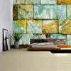 3D Colored Stone Brick Retro Carpet Wall Hanging Bohemia Art Print Tapestry Room Home Decoration J220804