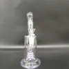 8,6 "violet narguilé Bong verre tuyau d'eau épais bécher Bongs fumer tuyau d'eau Bongs tuyaux capiteux taille 14mm bol