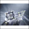 Loose Diamonds Jewelry Gemstones Moissanite Stones 3.5Mm To 10Mm D Color Vvs1 Princess Cut Beads Diamond For Women Wedding Ring Drop Deliver