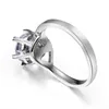 Echte 2CT Moissanite Ring Dames 925 Sterling Silver Eternity Trouwringen Diamond 6 Prong Instellingen Handmde Mode-sieraden
