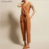 Celmia Kobiety Jumpsuits Summer Plus Vintage Romper Romper Casual Sleveless Playsuits Bodysuits 220714