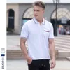 T-shirt da uomo TB Camicia estiva a maniche corte Paul T-shirt slim in cotone casual Business Grigio Blu e bianco Colori solidi semplici Non passano mai di moda 2024