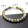 Brins de perles faits à la main en pierre naturelle perles de Turquoises africaines Bracelet hommes Yoga Mala bijoux vert mousse Agates pour les femmes Lars22