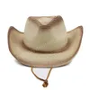 Western Cowboy Hat Men Panama Outdoor Summer Beach Cap Women Sombrero Vaquero Hombre Chapeu Wide brim Men's Straw Sun Hat