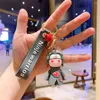 أنيمي مفتاحات المفاتيح الرسوم المتحركة Sasuke Car Creative Key Key Key Silicone Doll Decoration Keyring