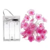 2m Kiraz Aydınlatma Dizeleri Çiçek Çiçek LED String Peri Lamba Kapalı Düğün Pembe Çan Garland Deco Açık Işık Fikstür 220809