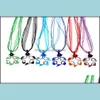 Colares pendentes pingentes j￳ias por atacado 6pcs colorido colorido animal tartaruga l￢mpada de vidro colar artesanal sil dhtlf