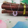 Pendant Necklaces 1pc/lot OP38 Purple 10mm Horse Shoes Opal Synthetic Necklace Price HSHOE NecklacePendant