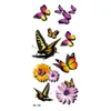 NXY Temporary Tattoo 1 Pcs Butterfly Flower Color Printing Tatouage Sticker Waterproof Arm Clavicle Body Art Disposable 0330