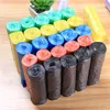 Household Disposable Trash Pouch Kitchen Storage Garbage Bags Cleaning thicken Plastic Waste Bag 5 rolls 75pcs