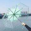 Parapluies mode anti-UV Soleil / Raine Umbrella transparent transparente Cherry Blossom Mushroom Apollo Sakura 3 Fold Pain Gear