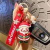 Клавные рождественские ключевые сети кулонная кулона Санта -Клаус Автомобиль Мужчина и Женские Подарки Подарки