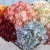 Retro Design Artificial Flowers European Style Hydrangea Simulated Embroidered Ball Bouquet For Wedding Home Decoration 120 PCS