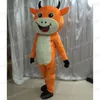 Halloween orange kor maskot kostym tecknad tema karaktär karneval festival fancy klänning jul utomhus tema fest vuxna outfit kostym