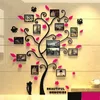 Avtagbar 3D DIY arcylisk familj po ram träd vägg klistermärke hem dekor rum konst bild dekaler affisch y200103