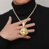 Hanger kettingen goud kleur koper medusa zirkon ketting mode hiphop voor mannen of damesspender