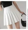 Saia plissada de moda coreana mini saias femininas verão alta cintura kawaii saia xadrez preta rosa harajuku saia mujer faldas 220711