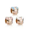 6 Style Rabbit Gold Plated Charm Bead Big Hole Fashion Women Jewelry European Style för DIY Armband Halsband Panza007-107