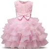 Vestito da festa di lusso per bambini per matrimonio Compleanno Bambini Cerimonie natalizie Abiti per ragazze Pizzo Tutu Flower Girls Dress G220428