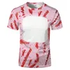 Halloween Shirt Party Supplies Sublimation Bleached T-shirt Heat Transfer Blank Bleach Shirt fully Polyester tees US Sizes for Men Women