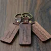 U&I Cuatom Design Blanks Keychains Straps Custom Luxury Wood Car Keychain New Design Key Ring In Stock Chain For Father's Day