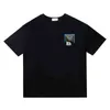 Mens Rhude T-shirt Léopard Lettre Imprimer Doodle High Street Top T-shirts Hommes Femmes Casual Lâche T-shirt Streetwearw44e