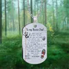 Keychains roestvrijstalen sleutelhanger ketting inspirerend geschenk aan mijn bonus papa voor Thanksgiving Christmas Birthday Father's Dayke