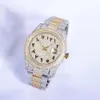 Full Diamond Mens Watch Automatyczne zegarki mechaniczne 41 mm ze stalowymi damskimi damskimi damskimi bransoletami Bransoletka Montre de Luxe