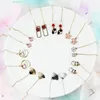 Doreenbeads mode etniska droppörhängen japansk körsbärsblomma pendel trendiga smycken för kvinnor charm 1 par dingle ljuskronor