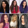 18Inch Boho River Faux Locs Wavy Crochet Hair With Curly Hair In Middle And Ends Synthetic River Goddess Locs Braiding Hair