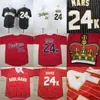 XFLSP MENS 24K Bruno Mars Hooligans Bianco Awards Gessato Jersey Stitched Sewn Button Bruno Mars Baseball Jerseys Billiga Black Red White S-3XL