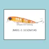 Baits Lures Fishing Sports Outdoors 10Pcs 10.5Cm/14G 4.13In/0.49Oz Jointed Minnow Mtisection Fish Lure Bait Hard Artificial Bionic High-Qu