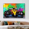Graffiti Suluboya Yarışçı Kask Posteri F1 Formula One Yarış Resim HD Baskı Çocuk Odası Duvar Sanat Duvar Sticker