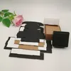 50 stks Zwart/Wit/Kraft Paper Box voor verpakking Earring Jowery Box Geschenkkartbordboxen Diy Sieraden Display Opslag Pakbox 220727